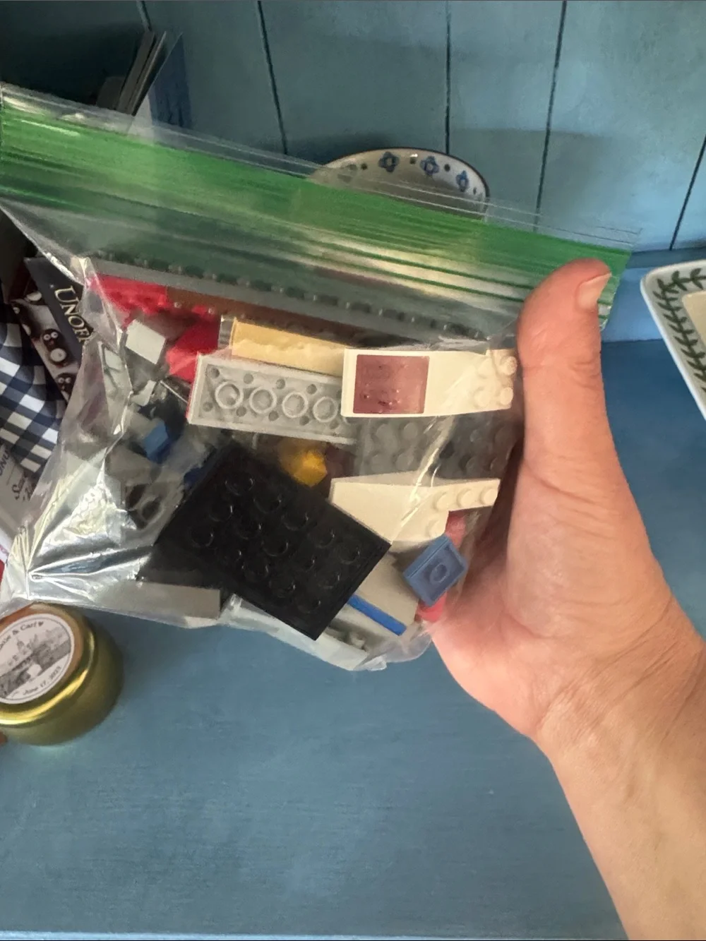 Lego Mixed Bricks Lot - Yellow, Brown, Black, White, Red, Blue, Orange
